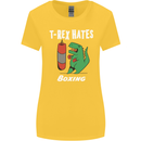 T-Rex Hates Boxing Funny Boxer Sport MMA Womens Wider Cut T-Shirt Yellow