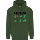 T-Rex Hates Funny Dinosaurs Jurassic Gym Childrens Kids Hoodie Forest Green