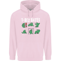 T-Rex Hates Funny Dinosaurs Jurassic Gym Childrens Kids Hoodie Light Pink