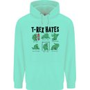 T-Rex Hates Funny Dinosaurs Jurassic Gym Childrens Kids Hoodie Peppermint