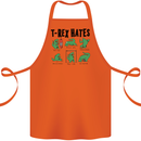 T-Rex Hates Funny Dinosaurs Jurassic Gym Cotton Apron 100% Organic Orange