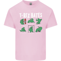 T-Rex Hates Funny Dinosaurs Jurassic Gym Kids T-Shirt Childrens Light Pink
