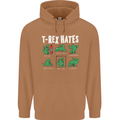 T-Rex Hates Funny Dinosaurs Jurassic Gym Mens 80% Cotton Hoodie Caramel Latte