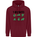 T-Rex Hates Funny Dinosaurs Jurassic Gym Mens 80% Cotton Hoodie Maroon