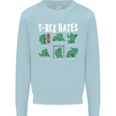 T-Rex Hates Funny Dinosaurs Jurassic Gym Mens Sweatshirt Jumper Light Blue