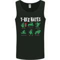 T-Rex Hates Funny Dinosaurs Jurassic Gym Mens Vest Tank Top Black