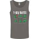 T-Rex Hates Funny Dinosaurs Jurassic Gym Mens Vest Tank Top Charcoal