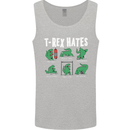 T-Rex Hates Funny Dinosaurs Jurassic Gym Mens Vest Tank Top Sports Grey
