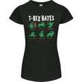 T-Rex Hates Funny Dinosaurs Jurassic Gym Womens Petite Cut T-Shirt Black