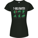 T-Rex Hates Funny Dinosaurs Jurassic Gym Womens Petite Cut T-Shirt Black