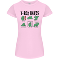 T-Rex Hates Funny Dinosaurs Jurassic Gym Womens Petite Cut T-Shirt Light Pink