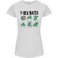 T-Rex Hates Funny Dinosaurs Jurassic Gym Womens Petite Cut T-Shirt White