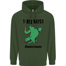 T-Rex Hates Handstands Funny Dinosaurs Childrens Kids Hoodie Forest Green