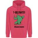 T-Rex Hates Handstands Funny Dinosaurs Childrens Kids Hoodie Heliconia