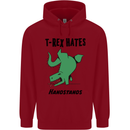 T-Rex Hates Handstands Funny Dinosaurs Childrens Kids Hoodie Red