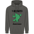 T-Rex Hates Handstands Funny Dinosaurs Childrens Kids Hoodie Storm Grey