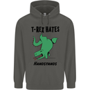 T-Rex Hates Handstands Funny Dinosaurs Childrens Kids Hoodie Storm Grey