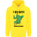 T-Rex Hates Handstands Funny Dinosaurs Childrens Kids Hoodie Yellow