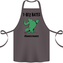 T-Rex Hates Handstands Funny Dinosaurs Cotton Apron 100% Organic Dark Grey
