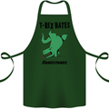 T-Rex Hates Handstands Funny Dinosaurs Cotton Apron 100% Organic Forest Green