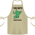 T-Rex Hates Handstands Funny Dinosaurs Cotton Apron 100% Organic Khaki