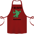 T-Rex Hates Handstands Funny Dinosaurs Cotton Apron 100% Organic Maroon