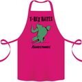 T-Rex Hates Handstands Funny Dinosaurs Cotton Apron 100% Organic Pink
