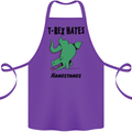 T-Rex Hates Handstands Funny Dinosaurs Cotton Apron 100% Organic Purple