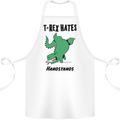 T-Rex Hates Handstands Funny Dinosaurs Cotton Apron 100% Organic White