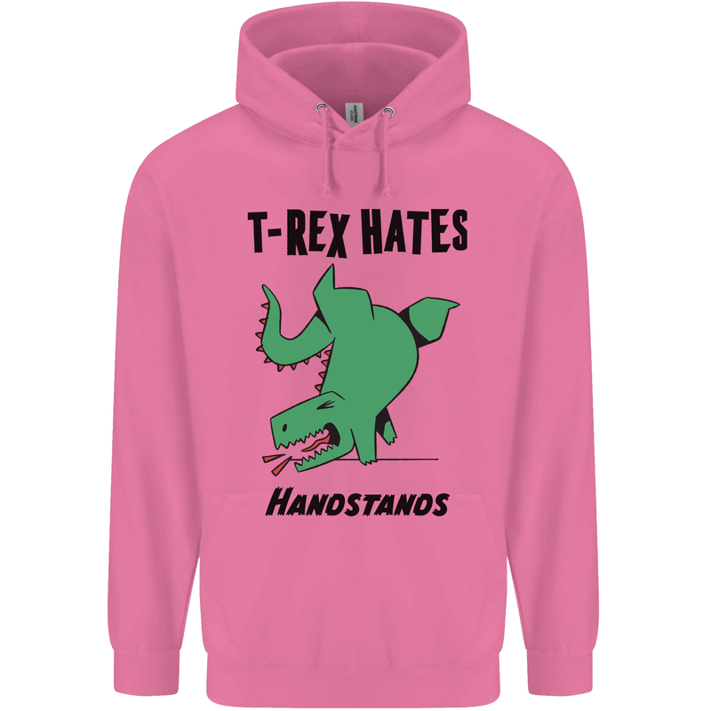 T-Rex Hates Handstands Funny Dinosaurs Mens 80% Cotton Hoodie Azelea