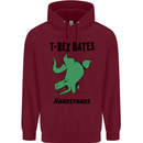 T-Rex Hates Handstands Funny Dinosaurs Mens 80% Cotton Hoodie Maroon