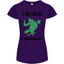 T-Rex Hates Handstands Funny Dinosaurs Womens Petite Cut T-Shirt Purple