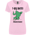 T-Rex Hates Handstands Funny Dinosaurs Womens Wider Cut T-Shirt Light Pink