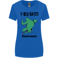 T-Rex Hates Handstands Funny Dinosaurs Womens Wider Cut T-Shirt Royal Blue