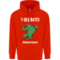 T-Rex Hates Handstands Gymnastics Dinosaur Childrens Kids Hoodie Bright Red