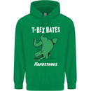 T-Rex Hates Handstands Gymnastics Dinosaur Childrens Kids Hoodie Irish Green