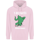 T-Rex Hates Handstands Gymnastics Dinosaur Childrens Kids Hoodie Light Pink