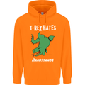 T-Rex Hates Handstands Gymnastics Dinosaur Childrens Kids Hoodie Orange