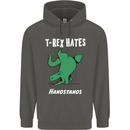 T-Rex Hates Handstands Gymnastics Dinosaur Childrens Kids Hoodie Storm Grey