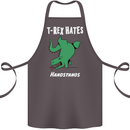T-Rex Hates Handstands Gymnastics Dinosaur Cotton Apron 100% Organic Dark Grey