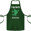 T-Rex Hates Handstands Gymnastics Dinosaur Cotton Apron 100% Organic Forest Green