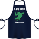 T-Rex Hates Handstands Gymnastics Dinosaur Cotton Apron 100% Organic Navy Blue