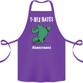 T-Rex Hates Handstands Gymnastics Dinosaur Cotton Apron 100% Organic Purple