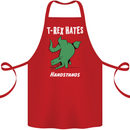 T-Rex Hates Handstands Gymnastics Dinosaur Cotton Apron 100% Organic Red