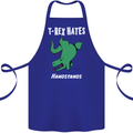 T-Rex Hates Handstands Gymnastics Dinosaur Cotton Apron 100% Organic Royal Blue