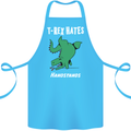 T-Rex Hates Handstands Gymnastics Dinosaur Cotton Apron 100% Organic Turquoise