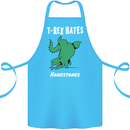 T-Rex Hates Handstands Gymnastics Dinosaur Cotton Apron 100% Organic Turquoise