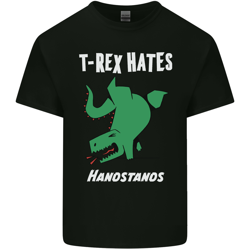T-Rex Hates Handstands Gymnastics Dinosaur Kids T-Shirt Childrens Black