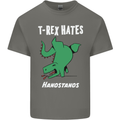 T-Rex Hates Handstands Gymnastics Dinosaur Kids T-Shirt Childrens Charcoal