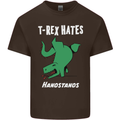 T-Rex Hates Handstands Gymnastics Dinosaur Kids T-Shirt Childrens Chocolate